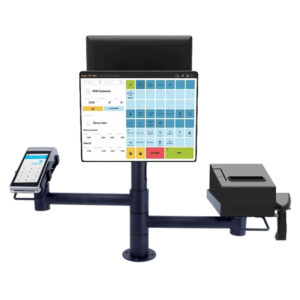 Dual-Screen Swivel Pole POS Mount