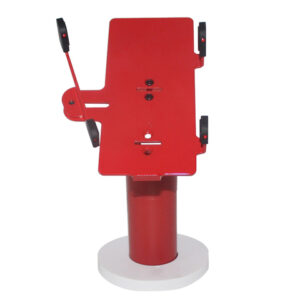 Red Rotatable Aluminum Card Stand